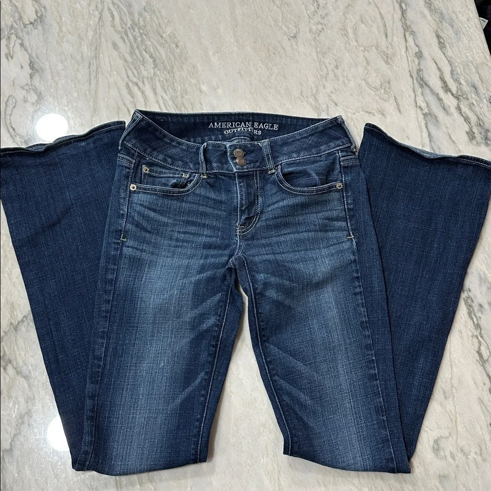 American Eagle Artist Stretch Denim Jeans size 4 Long - Picture 1 of 8
